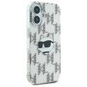 Etui Karl Lagerfeld IML Choupette Head Electroplated na iPhone 16 - przezroczyste