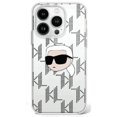 Etui Karl Lagerfeld IML Karl Head Electroplated na iPhone 16 Pro - przezroczyste