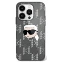 Etui Karl Lagerfeld IML Karl Head Electroplated na iPhone 16 - czarne