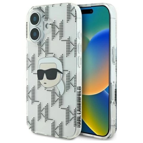 Etui Karl Lagerfeld IML Karl Head Electroplated na iPhone 16 - przezroczyste