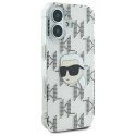 Etui Karl Lagerfeld IML Karl Head Electroplated na iPhone 16 - przezroczyste