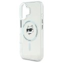 Etui Karl Lagerfeld IML Metal Choupette Head MagSafe na iPhone 16 Plus - białye