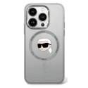 Etui Karl Lagerfeld IML Metal Karl Head MagSafe na iPhone 16 - czarne