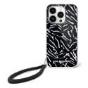 Etui Karl Lagerfeld Zebra With Cord na iPhone 16 Plus - fioletowe