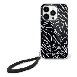 Etui Karl Lagerfeld Zebra With Cord na iPhone 16 Pro Max - fioletowe