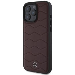 Etui Mercedes MB Waves Leather na iPhone 16 Pro Max - czerwone