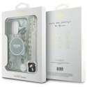 Etui Guess IML Flowers With Pearl Strap MagSafe na iPhone 16 Pro - zielone