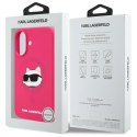 Etui Karl Lagerfeld Silicone Choupette Head Print MagSafe na iPhone 16 - fuksja