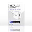 Qoltec Ładowarka sieciowa 140W GaN | 5-20V | 2.5-5A | 3xUSB-C PD | 1xUSBQC 3.0 | Biała