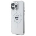 Etui Karl Lagerfeld IML Metal Choupette Head MagSafe na iPhone 16 Pro Max - białe