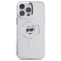 Etui Karl Lagerfeld IML Metal Choupette Head MagSafe na iPhone 16 Pro Max - białe