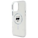 Etui Karl Lagerfeld IML Metal Choupette Head MagSafe na iPhone 16 Pro Max - białe