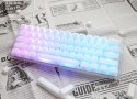 Biała mini klawiatura do gier Ducky One 3 Aura, RGB LED - MX-Speed-Silver (US)