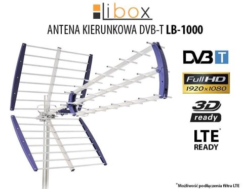 Antena kierunkowa zewnętrzna Libox LB1000 (16,5 dB; Typ F)