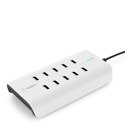 10-PORT USB-CHARGING STATION/120W 2.4A PER PORT WHITE