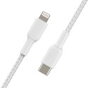 Belkin Kabel Braided USB-C Lightning 2m biały