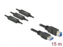 Delock Kabel USB-A - USB-B 3.1 Gen 1 15m aktywny Czarny