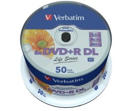 DVD+R 8.5GB 8X DOUBLE LAYER/WIDE PRINTABLE SURF 50ER SPIN