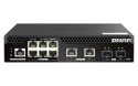 Qnap QSW-M2106PR-2S2T, 6 port 2.5Gbps, 2 ports 10GbE SFP+, 2 ports 10GbE RJ45, max PoE up to 310W, managed switch, half-rackmoun