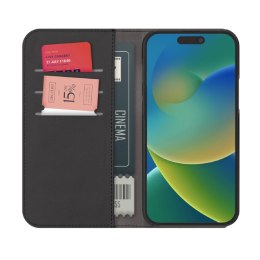 Puro Eco-leather detachable wallet case with horizontal flip+3compartments+1pocket+standup+magnetic flap for iPhone 15, black co